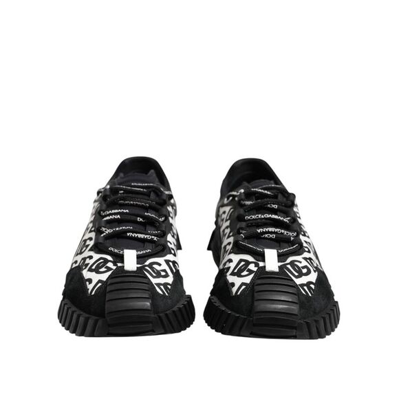 Dolce & Gabbana Black Logo Lace Up Low Top NS1 Sneakers Men's Shoes (Pre-Owned)